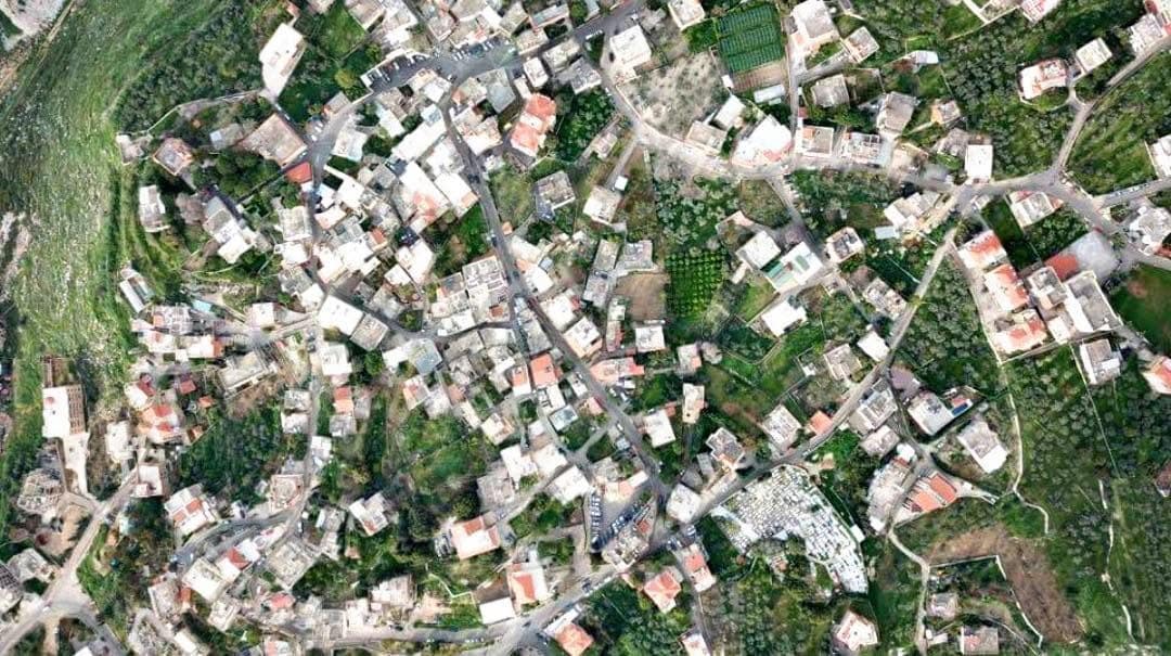 Sky view over Wardaniyeh, in the Iqlim el-Kharroub area of the Chouf, Mount Lebanon